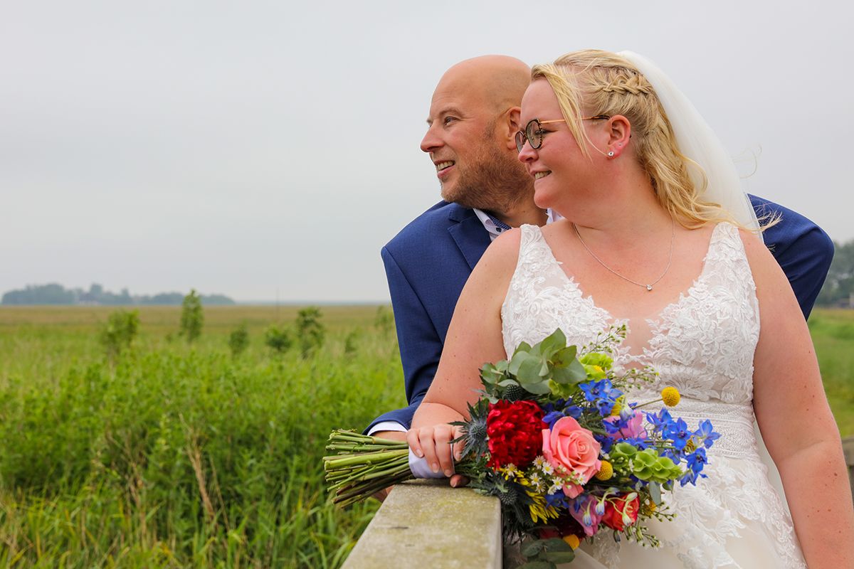 Trouwfotograaf Texel - trouwfoto bij De Cocksdorp