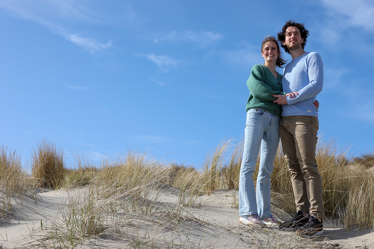 Prachtige familiefotos in de winter op Texel