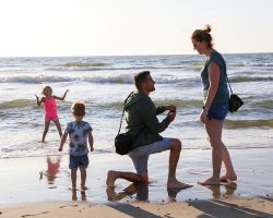 Huwelijkaanzoek aan zee Texel