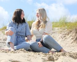 Vriendinnen fotoshoot Texel