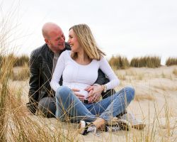 Zwangerschaps foto&#039;s duinen Texel