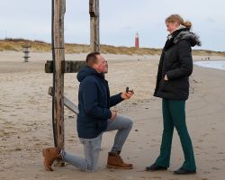 Huwelijkaanzoek steiger Texel