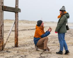 Huwelijkaanzoek strand Texel