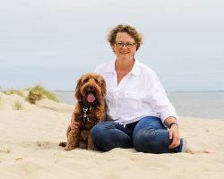 Hond in duinen op Texel