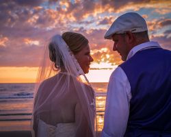 trouwfotograaf texel met zonsondergang