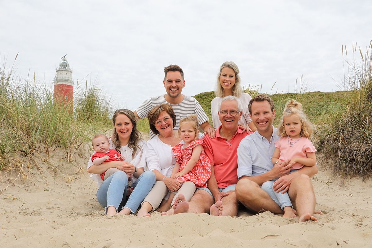 familiefotoshoot vuurtoren Texel