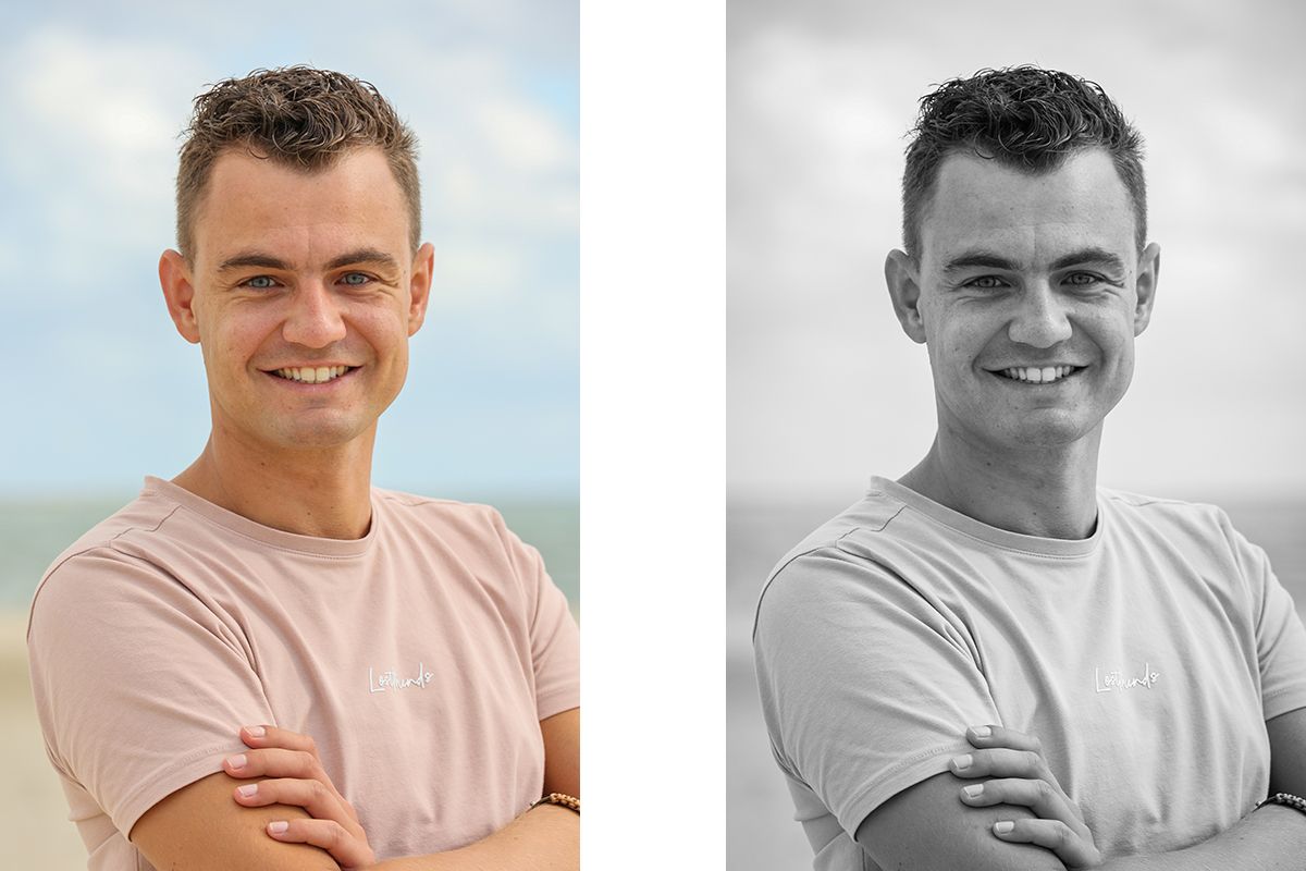 Portret laten maken op strand van Texel door Foto Sanne