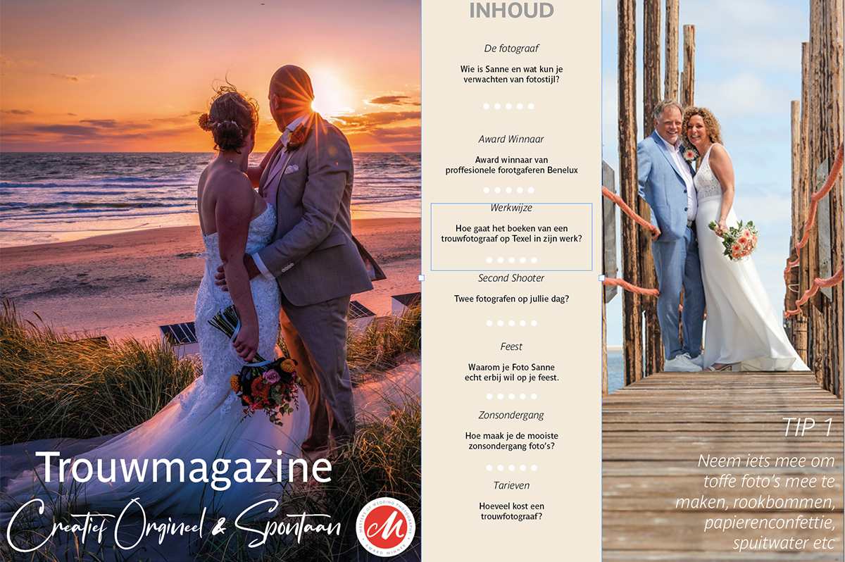 Trouwen op Texel, download het trouwmagazine van trouwfotograaf Foto Sanne