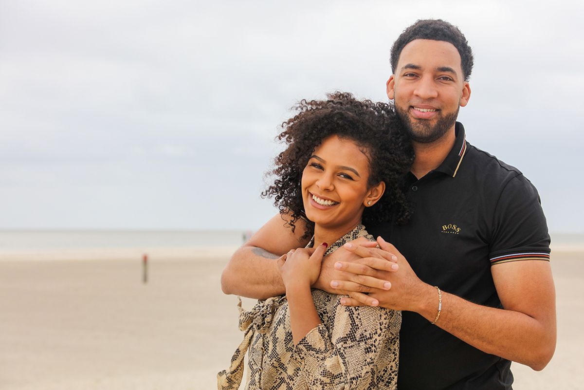 Loveshoot op strand van Texel