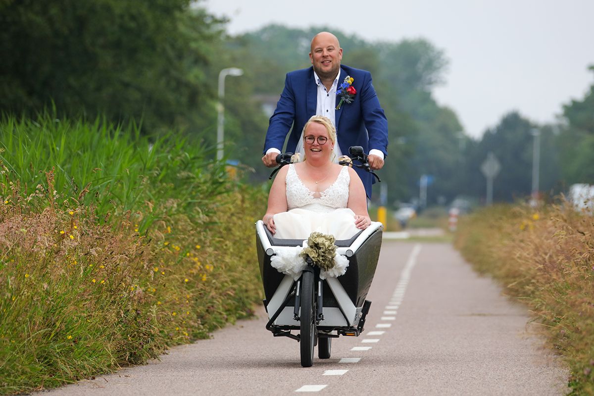 Trouwvervoer op Texel met de bakfiets naar je bruiloft