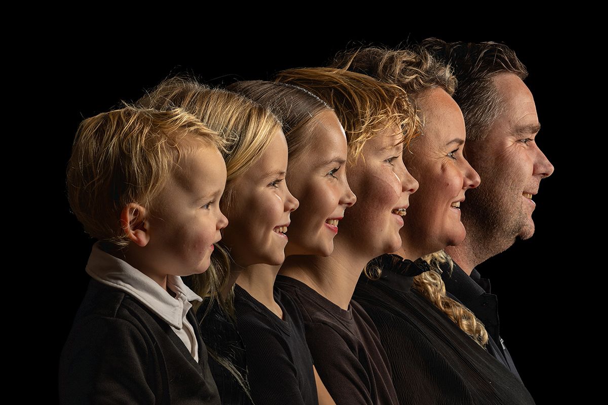 Portretjesdag Texel Collage gezin