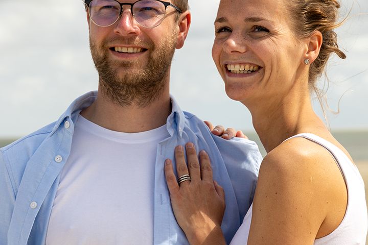 Loveshoot op strand van Texel