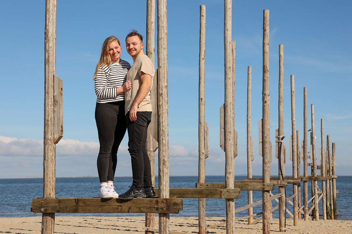 Huwelijksaanzoek bij steiger Waddenveer op Texel