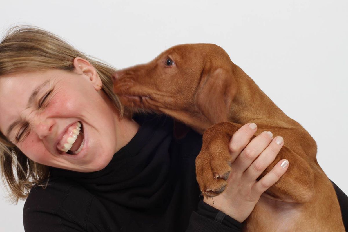 Foto Sanne met Vizsla Zus